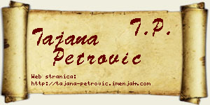 Tajana Petrović vizit kartica